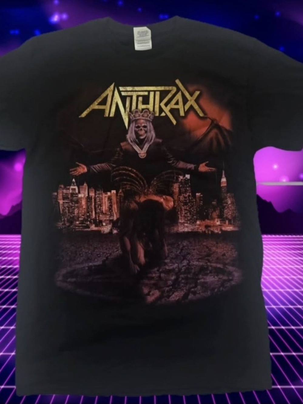 Delta Black Anthrax Graphic Tee with Gold Logo
